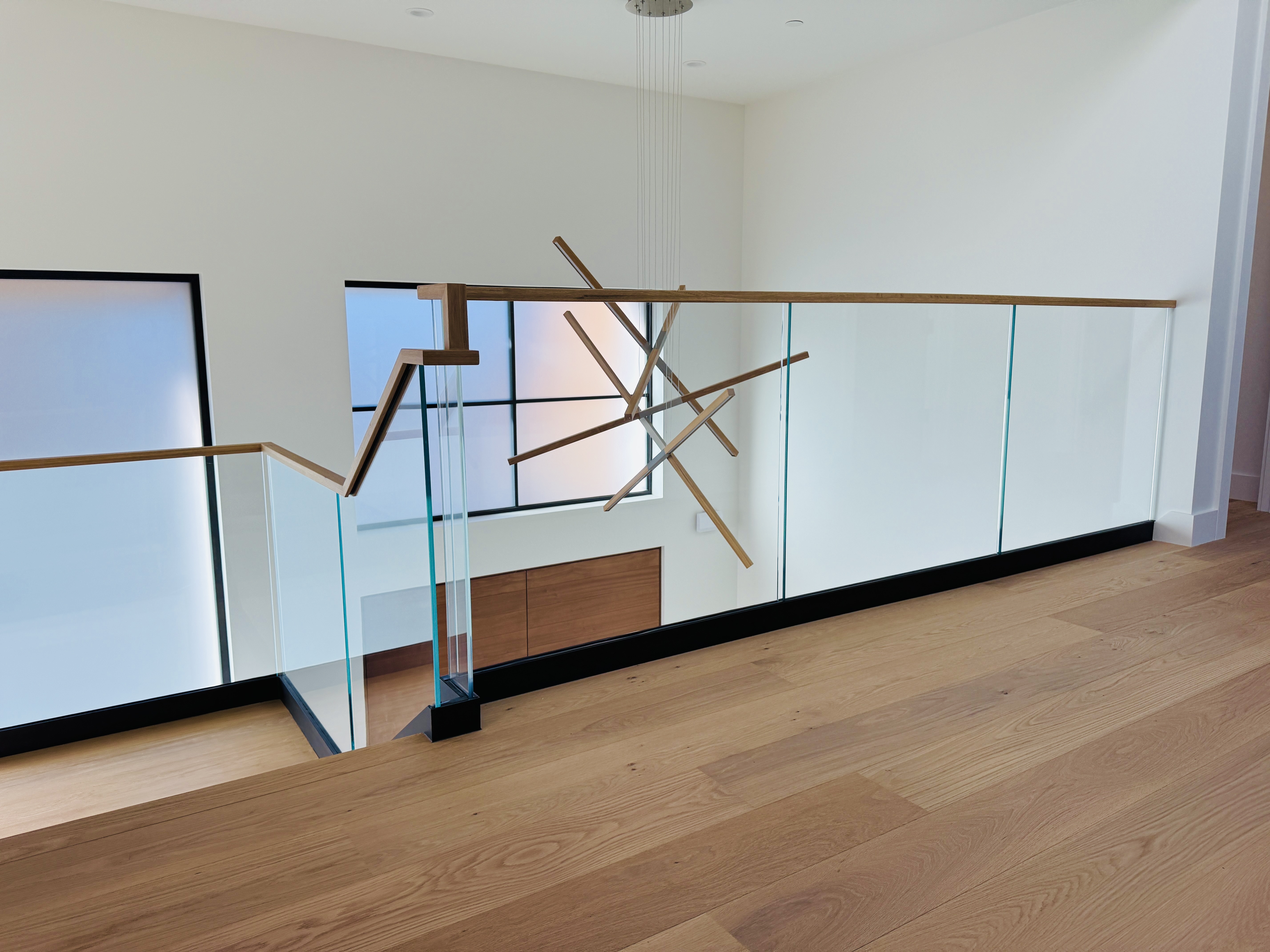Duo Railing Floating Staircase with Glass Railing | Vantage Stairs & Railing