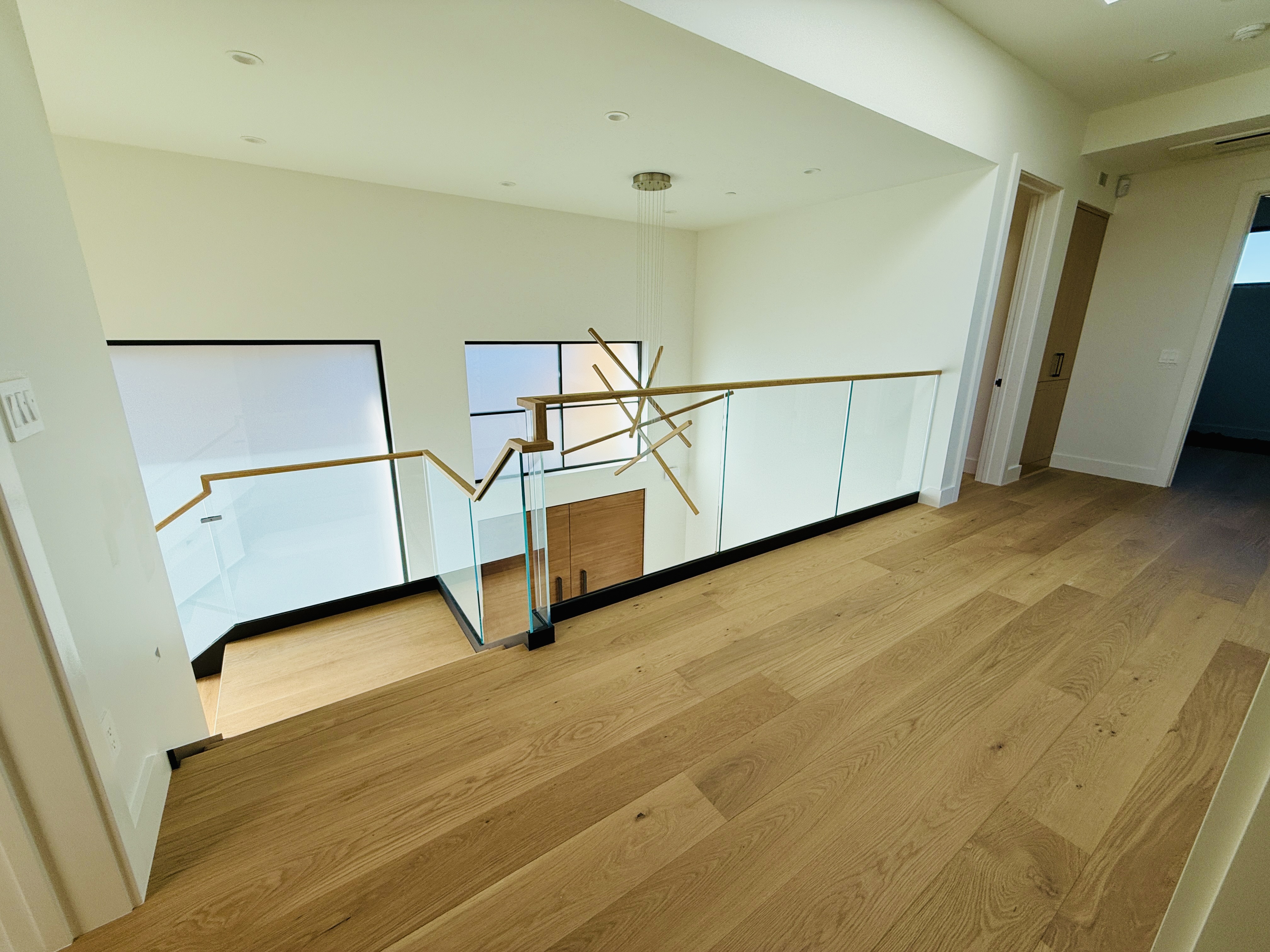 Duo Railing Floating Staircase with Glass Railing | Vantage Stairs & Railing