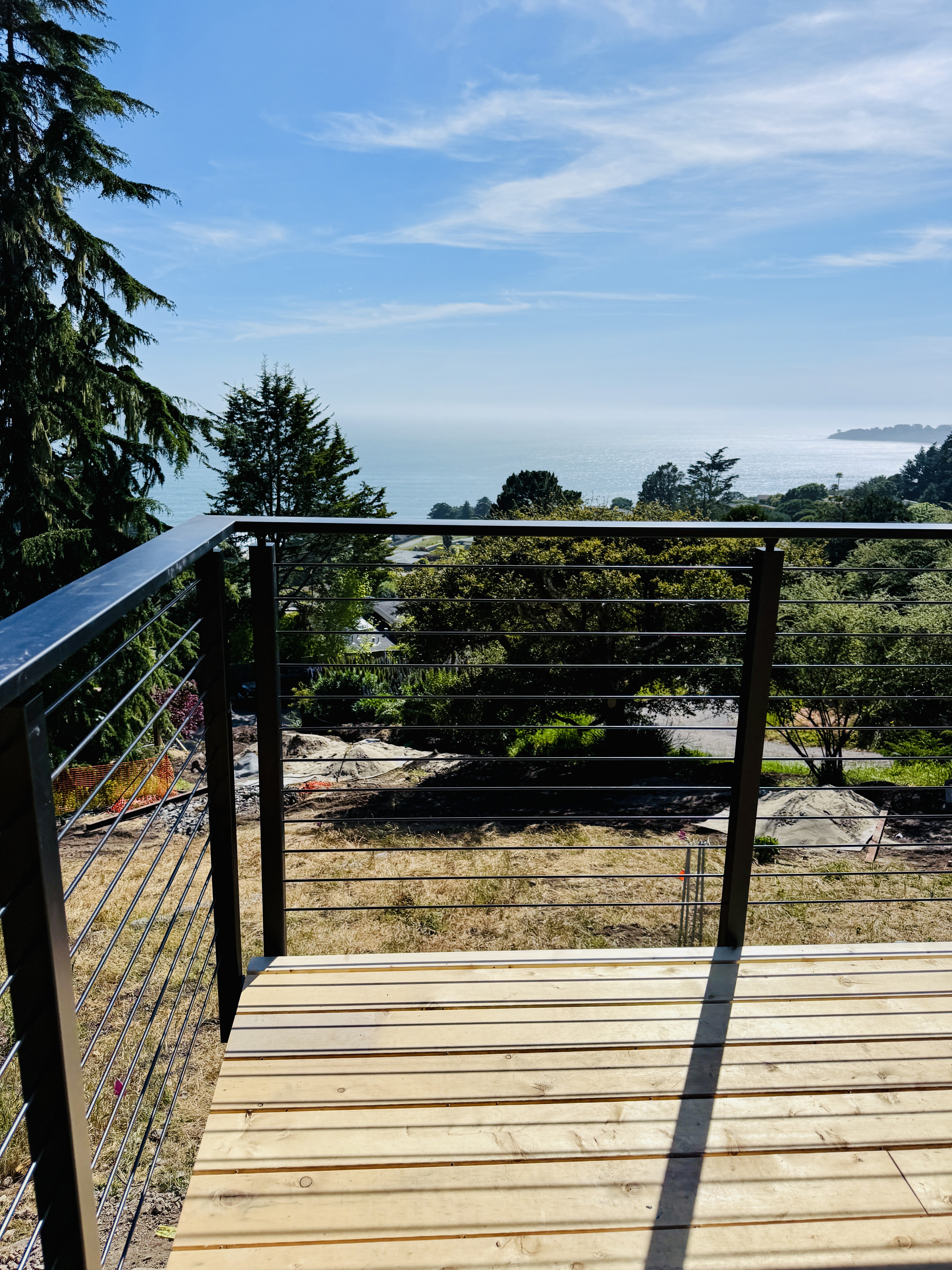 Rod On Railing Exterior Rod Railing Overlooking Pacific Ocean | Vantage Stairs & Railing