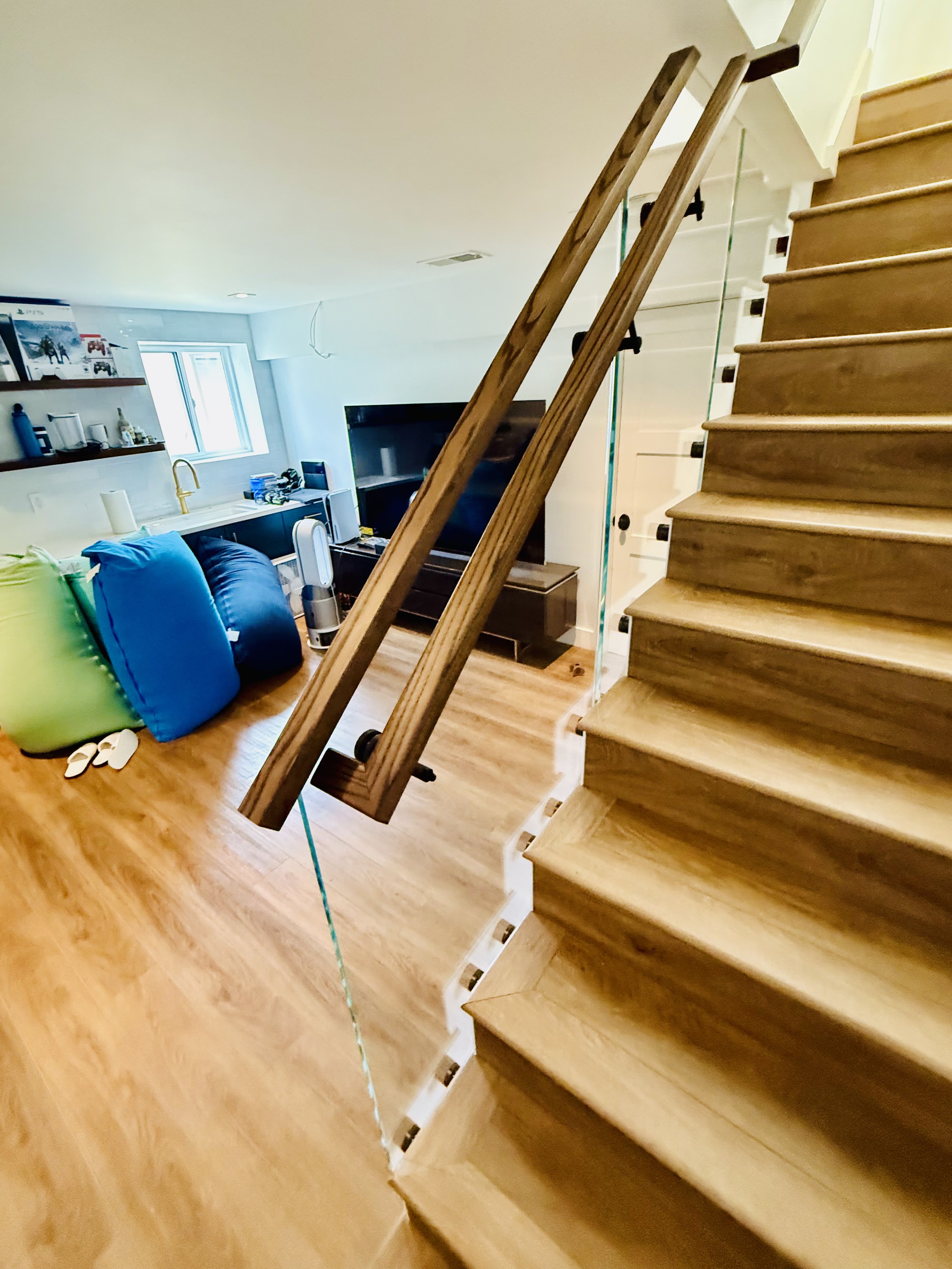 Pin Mounted Glass Railing Glass Railing on Pins | Vantage Stairs & Railing