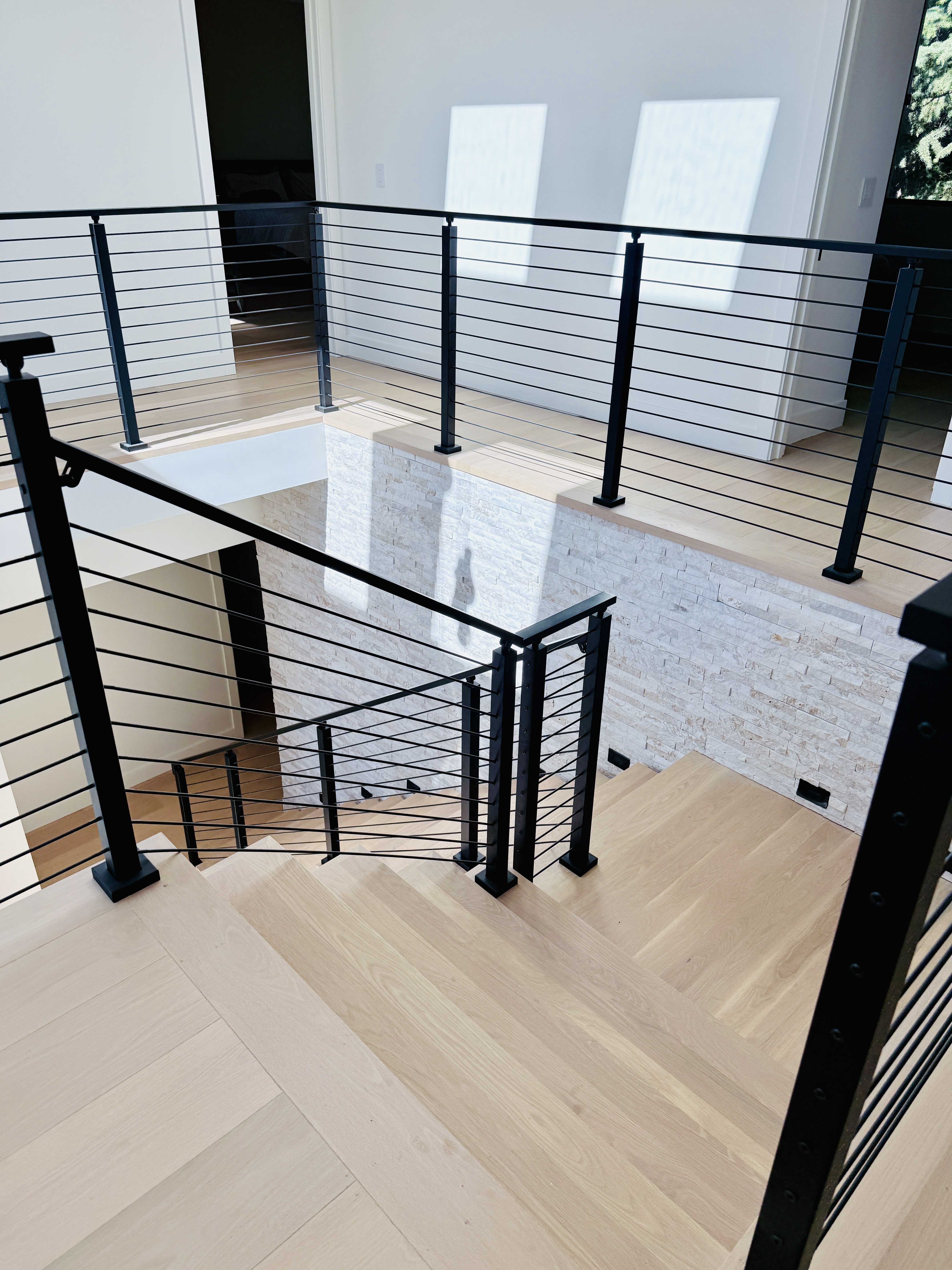 Indoor Rod Railing Interior Balcony Rod Railing | Vantage Stairs & Railing