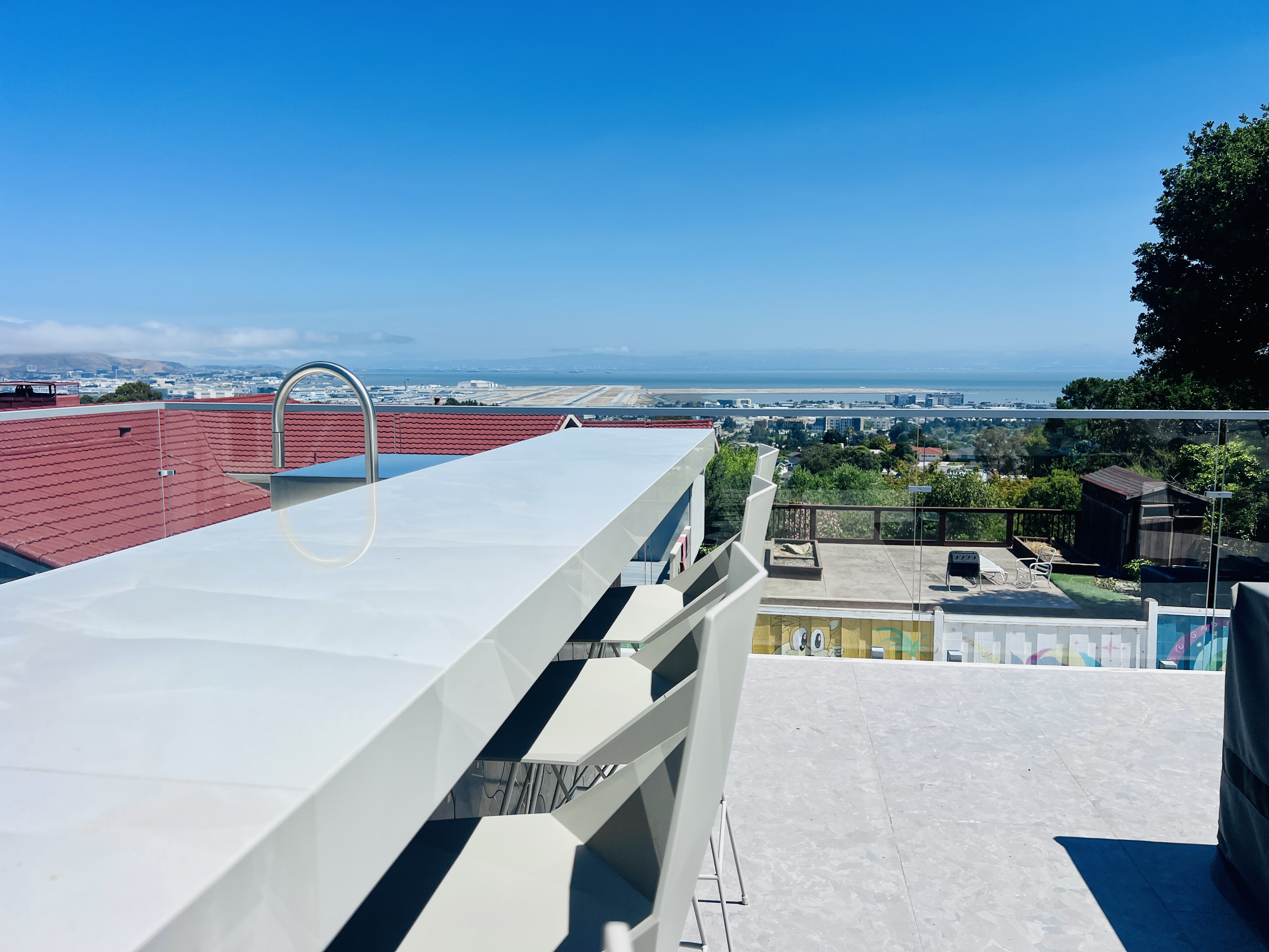 Glass Railing On Side Side-mounted Glass Railing with Glass Gates | Vantage Stairs & Railing