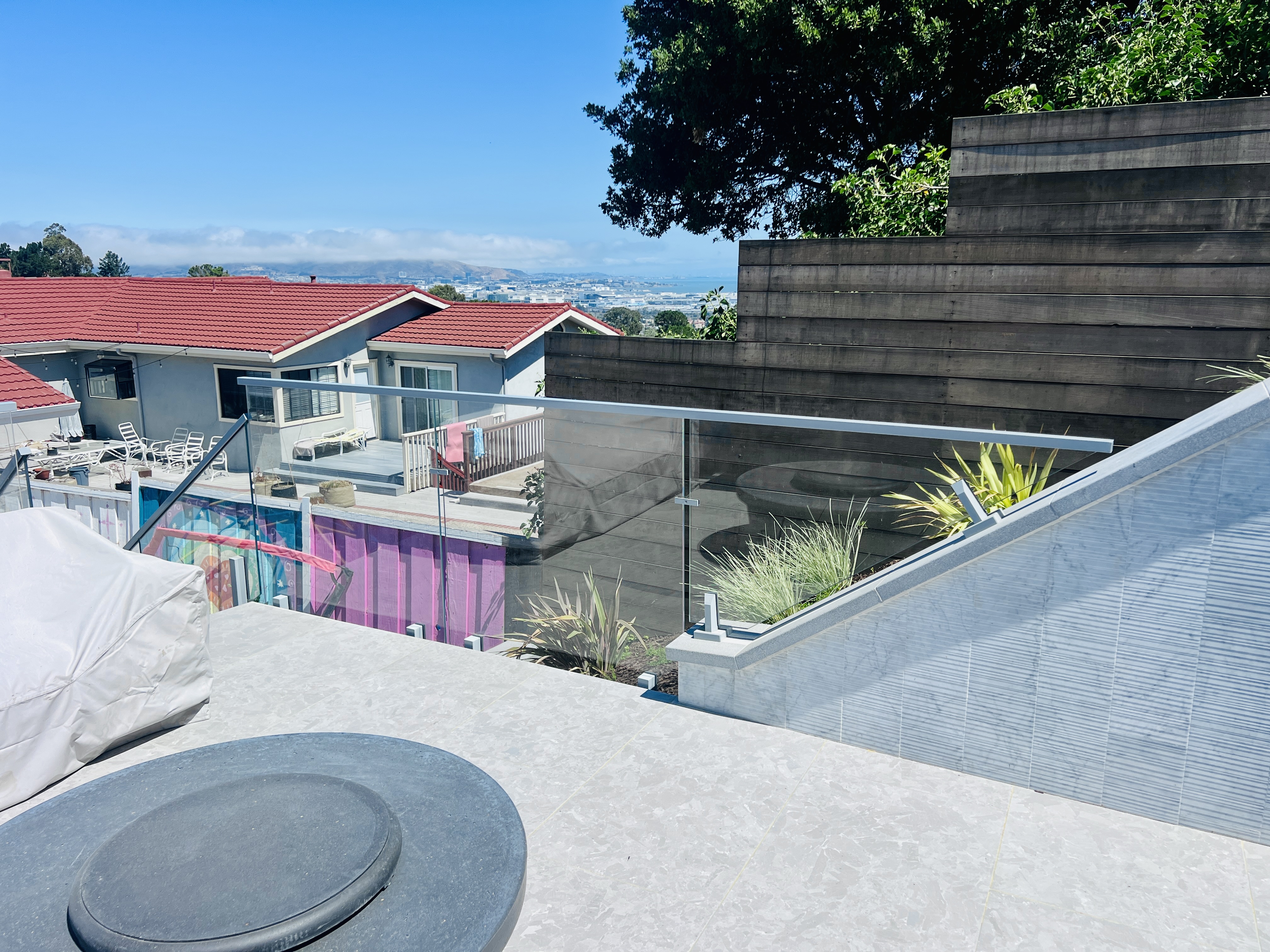 Glass Railing On Side Side-mounted Glass Railing with Glass Gates | Vantage Stairs & Railing
