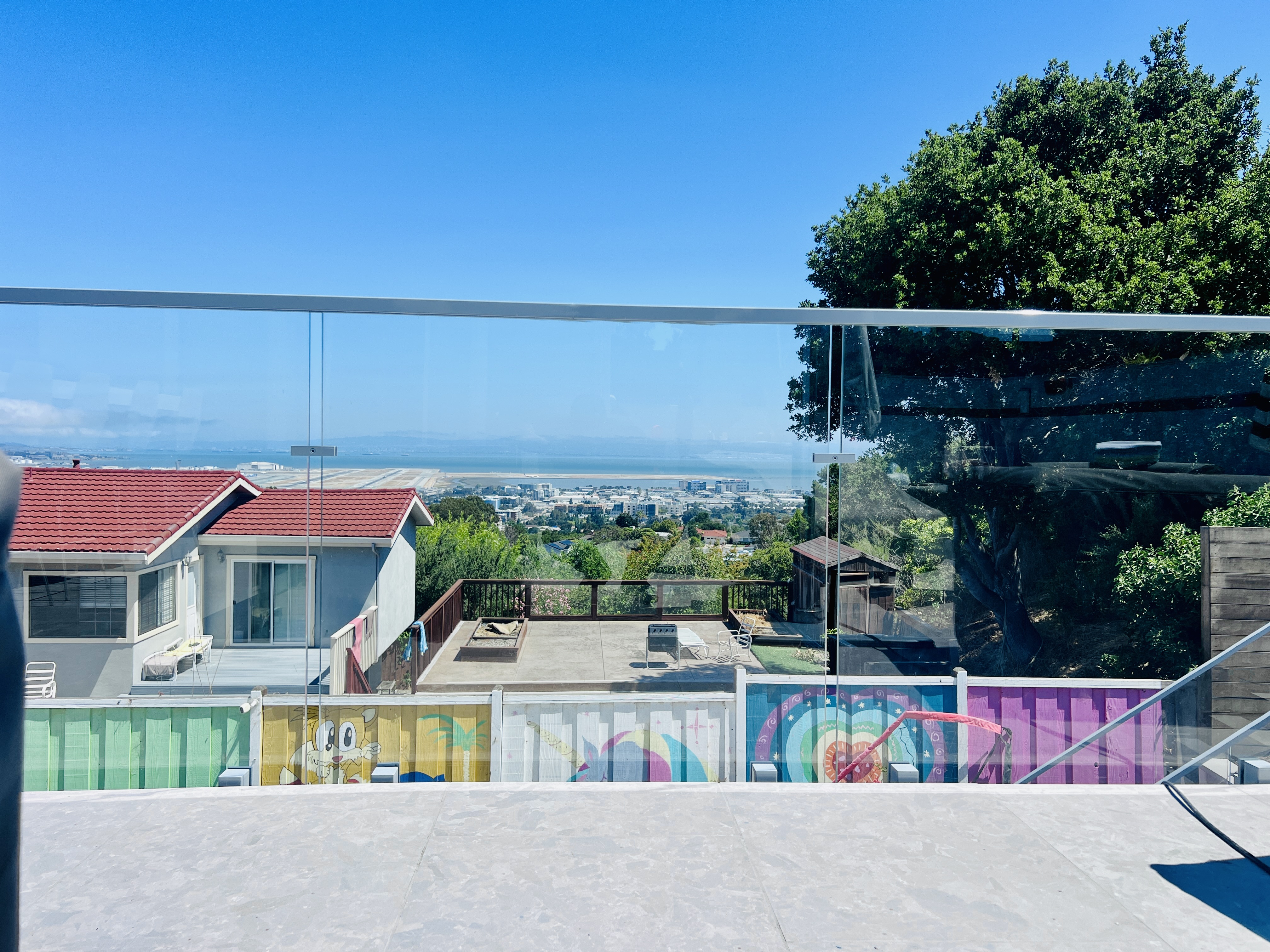 Glass Railing On Side Side-mounted Glass Railing with Glass Gates | Vantage Stairs & Railing
